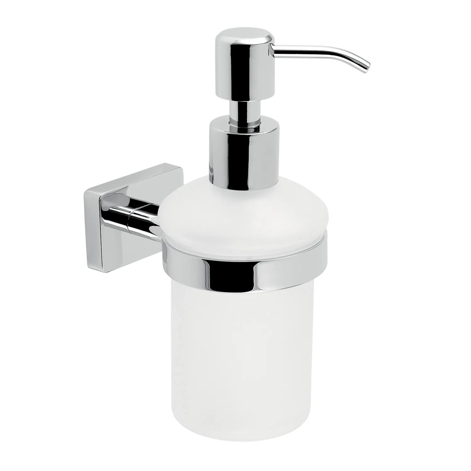 E-shop Novaservis Nástenný dávkovač mydla Ferro Greta, chróm / sklo, 150 ml
