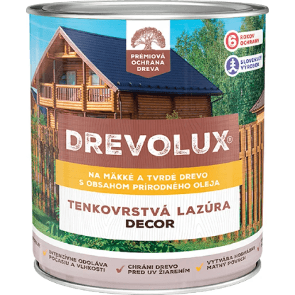 Chemolak Drevolux Decor, smrek červený, 0223, 2,5 l