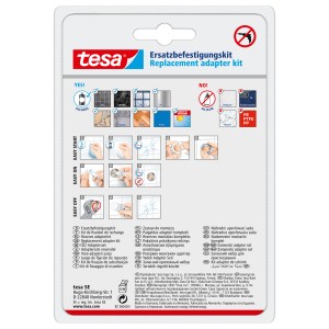 Tesa Power Kit BK43-2 sada adaptérov pre montáž na stenu bez vŕtania.
