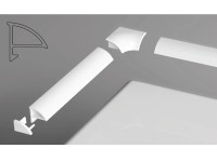 RAVAK Súprava koncoviek a rohových spojok pre kryciu lištu 6 mm RAVAK Súprava koncoviek a rohových spojok pre kryciu lištu 6 mm