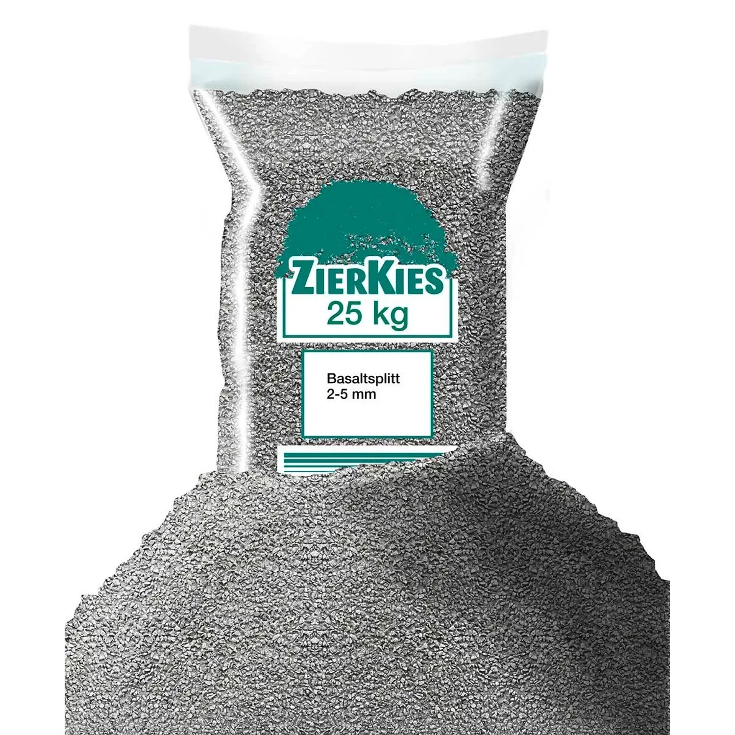 E-shop WECO Čadičová drvina antracitová sivá, 2-5 mm, 25 kg/vrece
