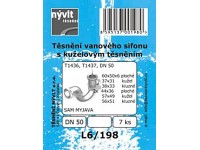 Súprava tesnení vaňového sifónu s kuželovým tesnením T1436, T1437, DN50, 7 ks Súprava tesnení vaňového sifónu s kuželovým tesnením T1436, T1437, DN50, 7 ks