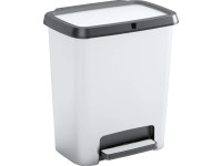 Kis Nášľapný odpadkový kôš Compatta, stříbrná, 25 l