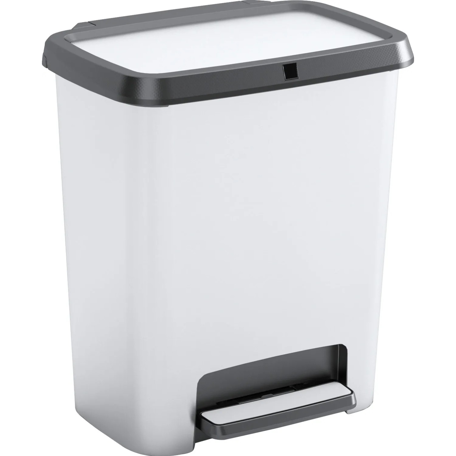 E-shop Kis Nášľapný odpadkový kôš Compatta, stříbrná, 25 l