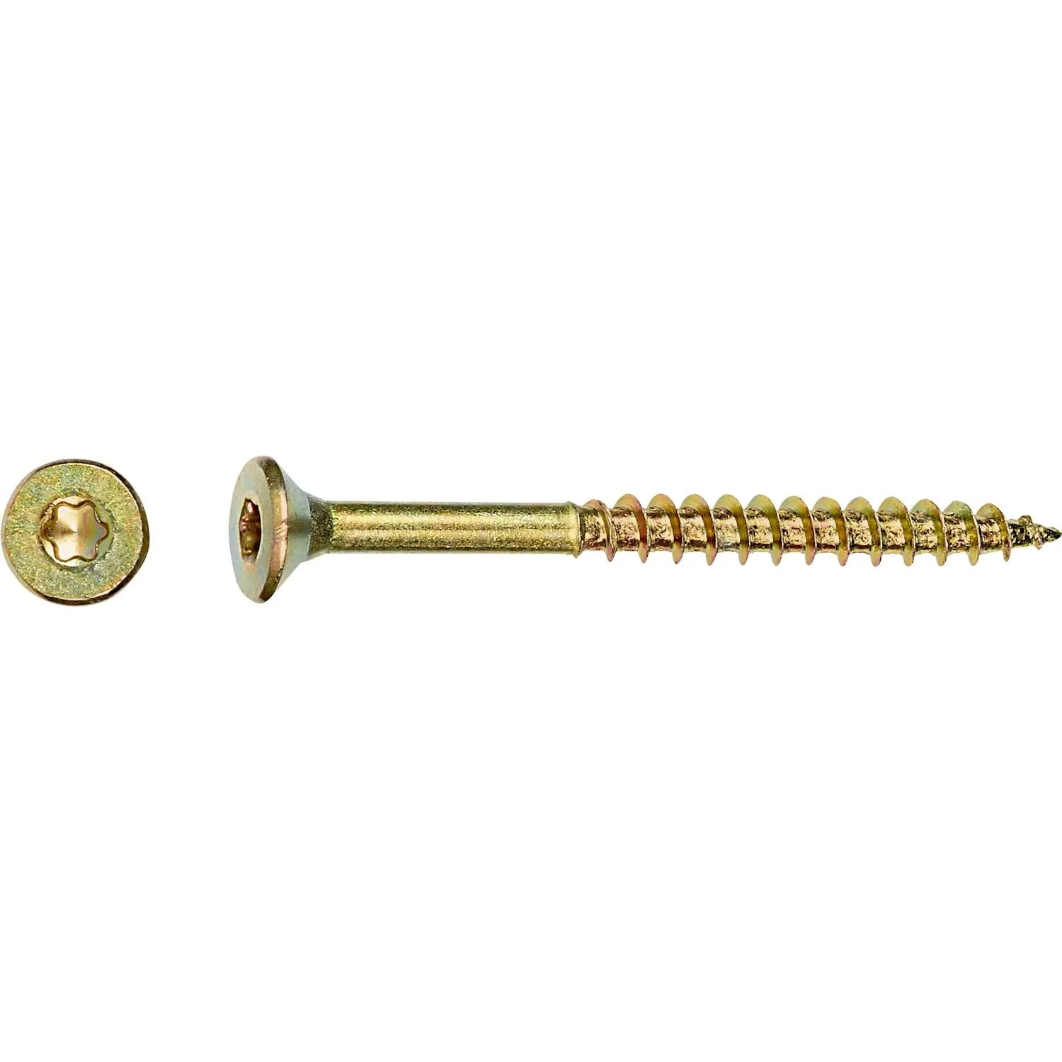 E-shop Uni skrutky so zápustnou hlavou TX30 čiastočný závit žlto pozink. 6x50mm-na váhu