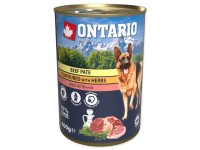 Ontario Konzerva pre psov Adult s hovädzím päté a bylinkami 400 g