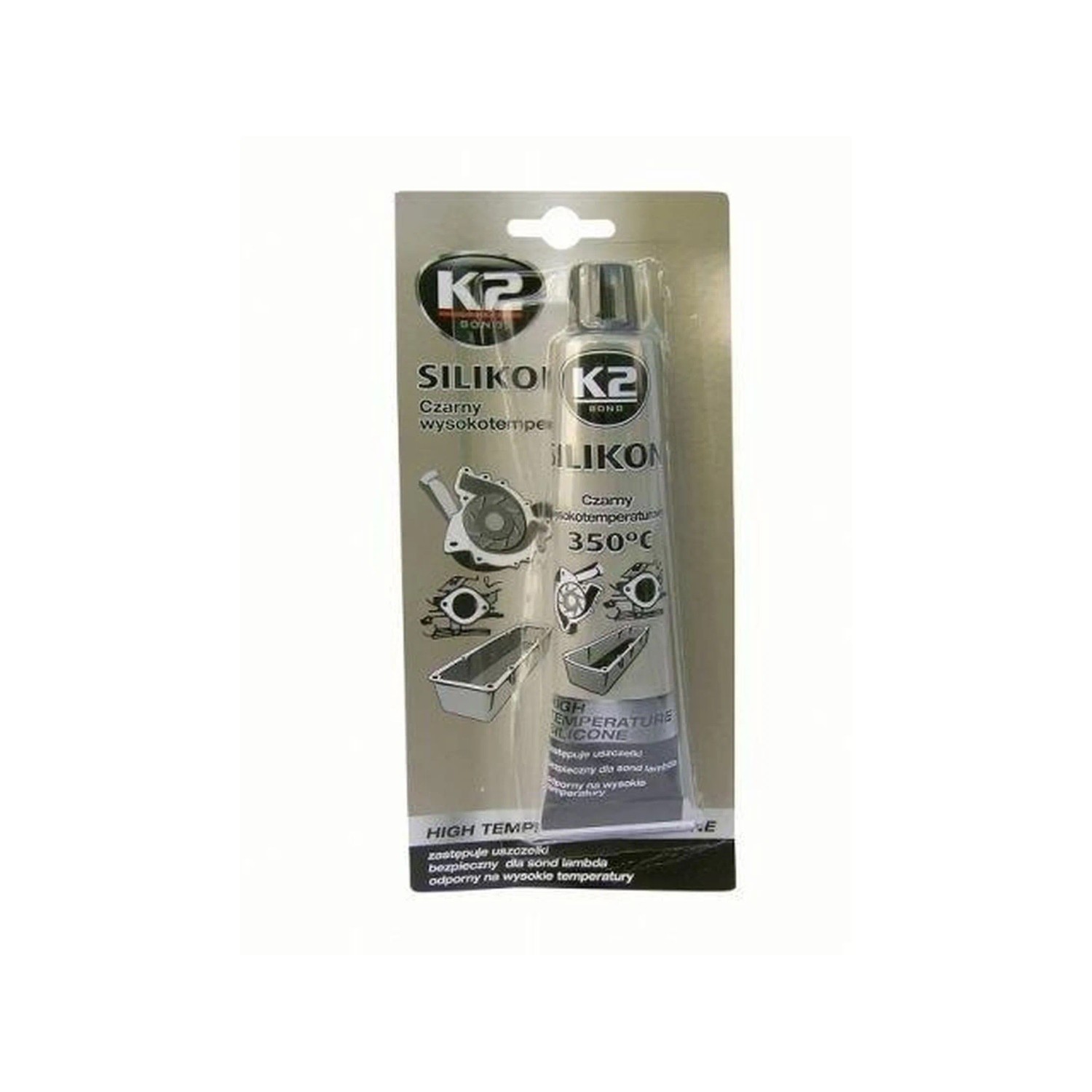 E-shop K2 Silikón pre utesnenie časti motora - čierny 85 g