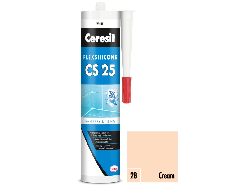 CERESIT CS 25 Sanitárny silikón 28 Cream 280 ml nakúpiť v OBI