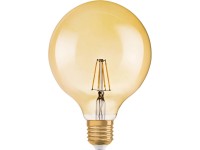OSRAM LED žiarovka 1906 Globe 55, E27, 6,5 W, 720 lm, 2400 K, jantárová