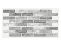 NMC Dekoračný nástenný panel PVC Old Black Brick 0,35 mm, 98 x 48,5 cm