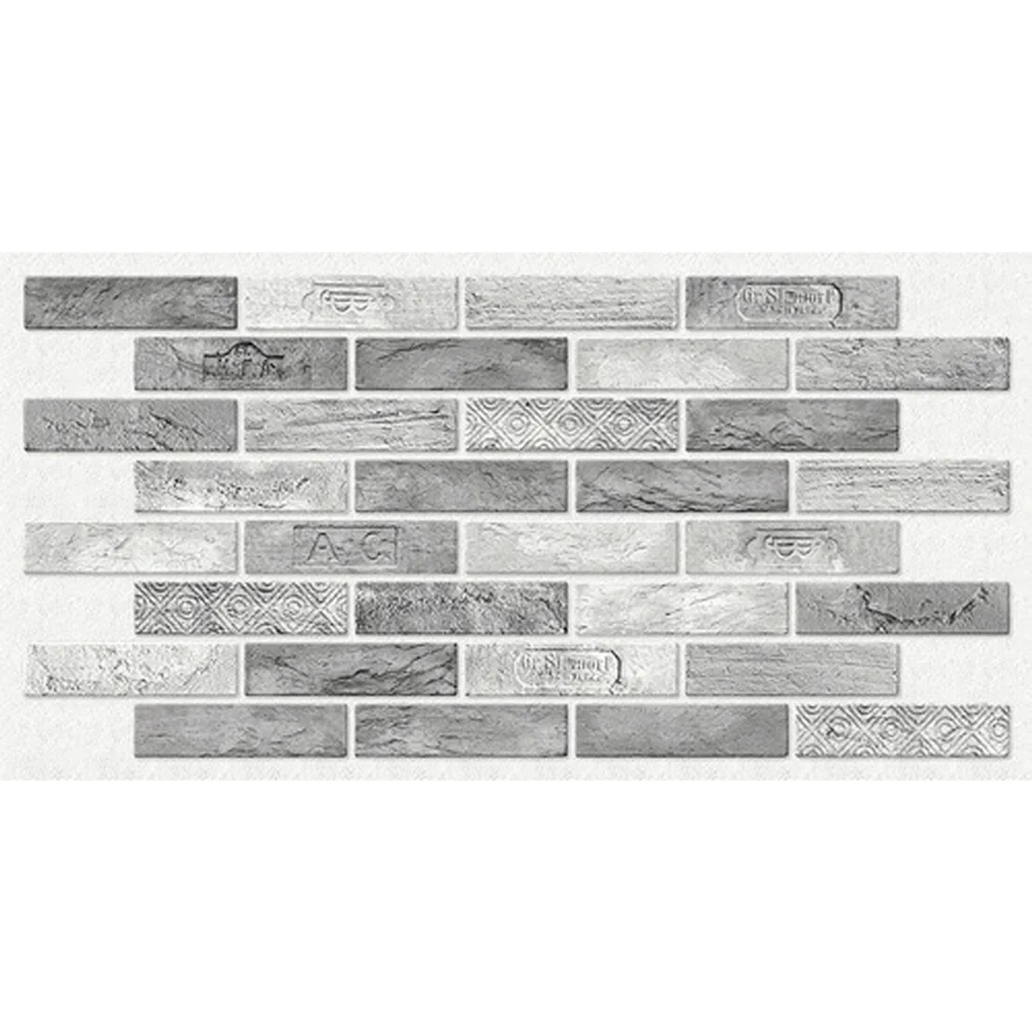 E-shop NMC Dekoračný nástenný panel PVC Old Black Brick 0,35 mm, 98 x 48,5 cm