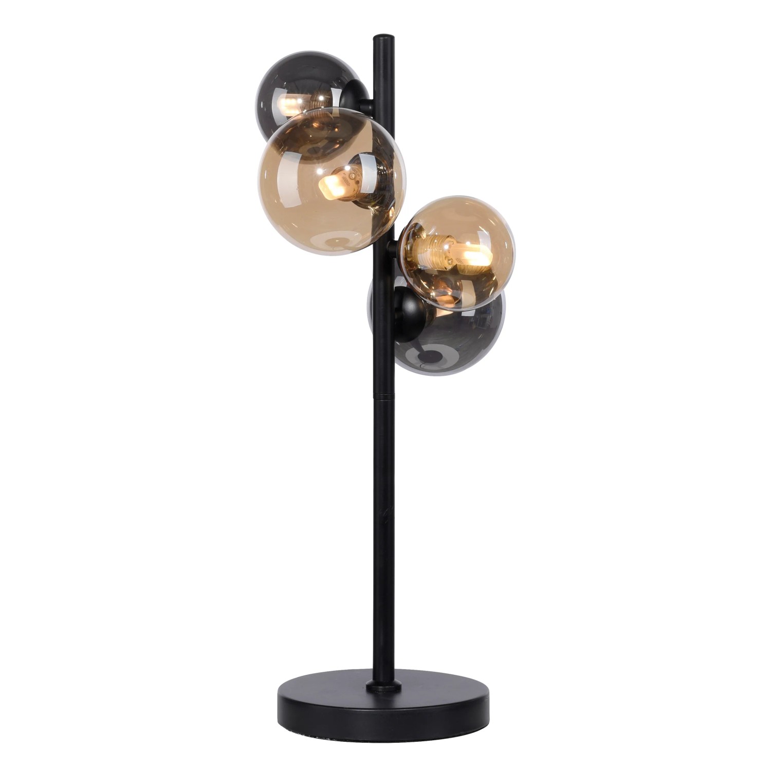 E-shop Paul Neuhaus Stolná lampa Popsicle 4-bodová, čierna, pr. 24 x 48 cm