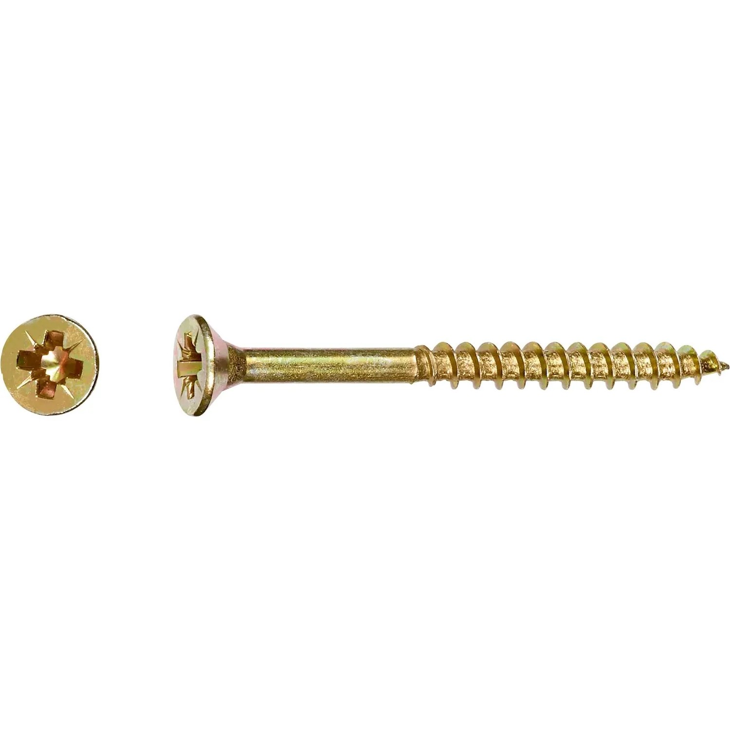 E-shop Uni skrutky so zápustnou hlavou PZ2 čiast. závit žlto pozink. 3,5x40 mm-na váhu