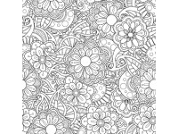 Gekkofix Samolepiaca fólia, maľovanky s kvetinovými ornamentmi, 67,5 x 150 cm