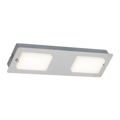 Rabalux Kúpeľňové svietidlo Ruben, IP44, 2x4,5 W, 2x387 lm, 4000 K, chróm