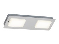 Rabalux Kúpeľňové svietidlo Ruben, IP44, 2x4,5 W, 2x387 lm, 4000 K, chróm