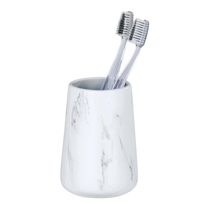 Wenko Pohár na zubné kefky Adrada keramika 8,5 x 12 x 8,5 cm biely