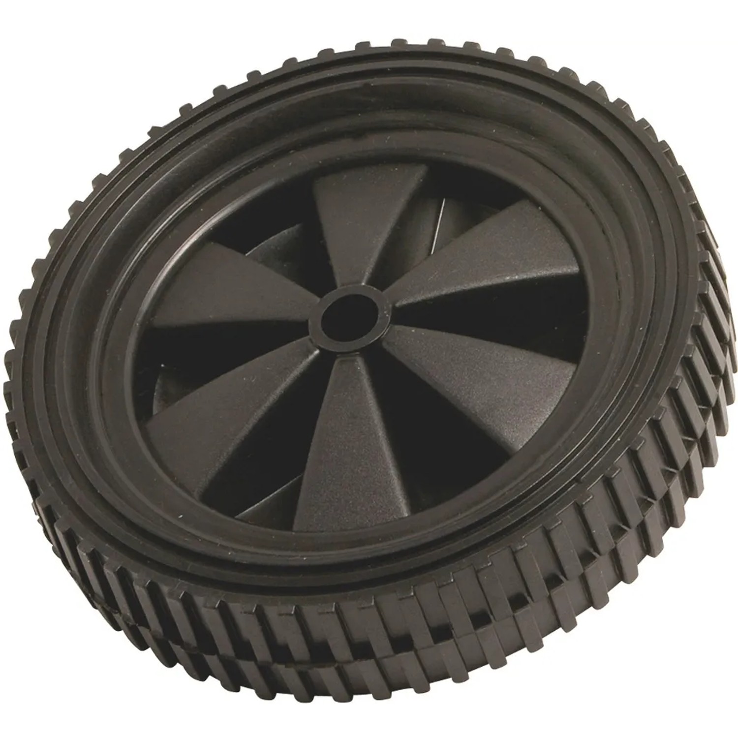 E-shop OBI Ľahké koleso s plastovým ráfikom, priečny vzor, pr. 150 mm, 25 kg, čierne