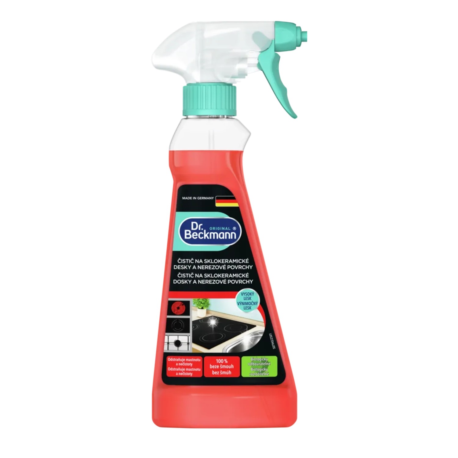 E-shop Dr.Beckmann Čistiaci prostriedok na sklokeramické dosky a nerez, 250 ml