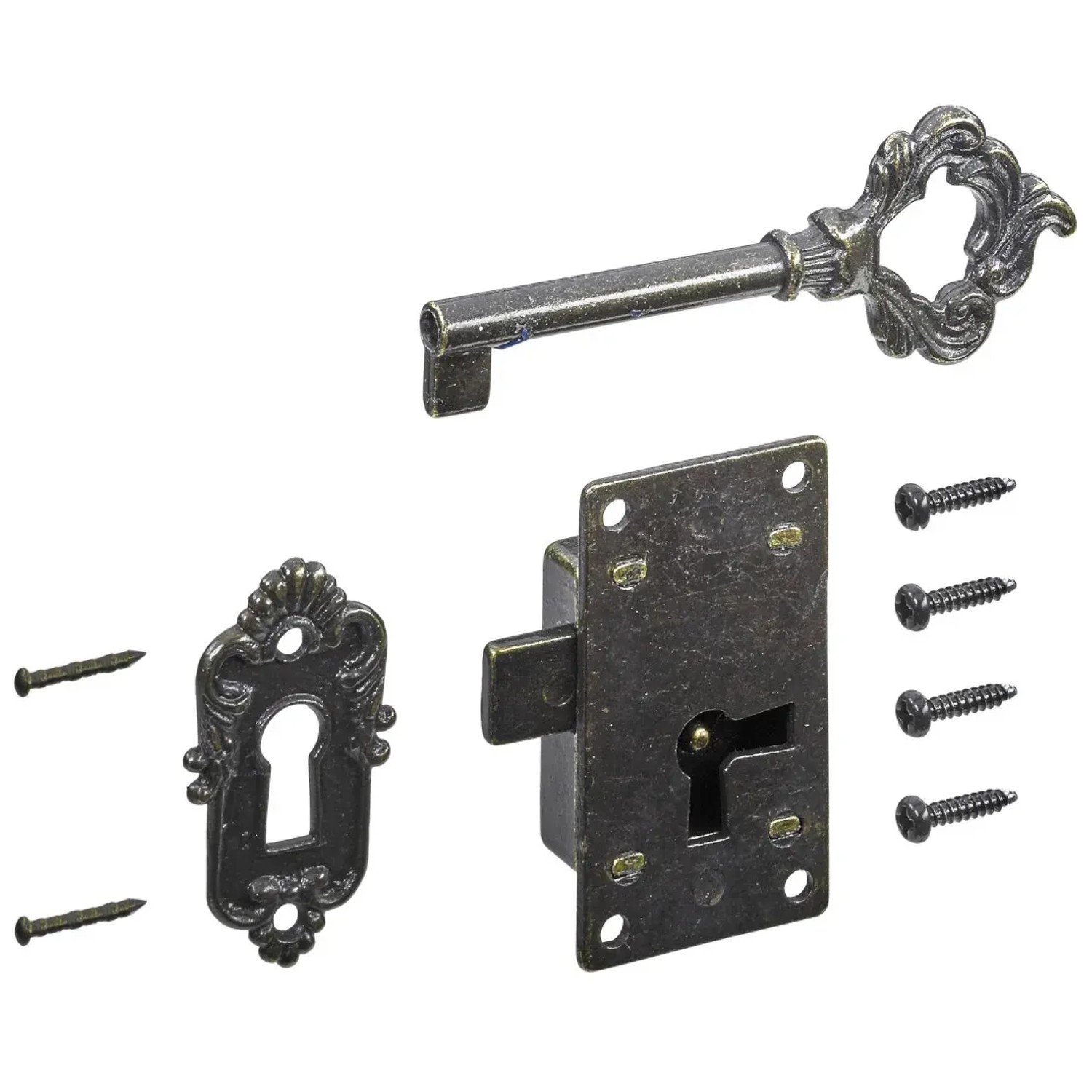 E-shop Hettich Nábytkový zámok Antique 1, 54 x 29 x 10 mm