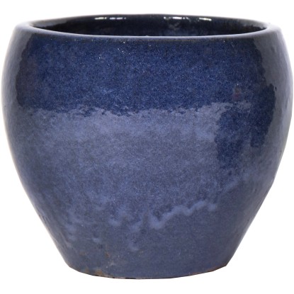 Mega Collections Kvetináč Glazed Belly starožitná sivá pr. 38 x 32 cm