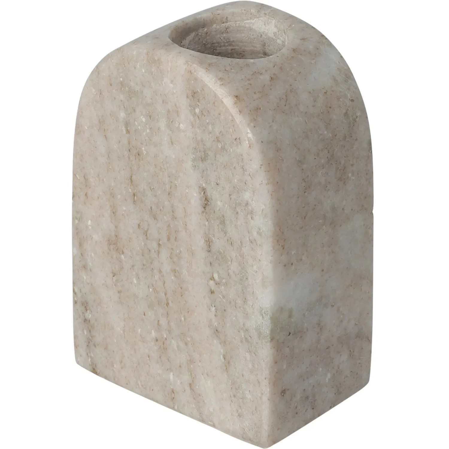 E-shop Koopman Mramorový svietnik pieskový 6 x 4 x 8,5 cm