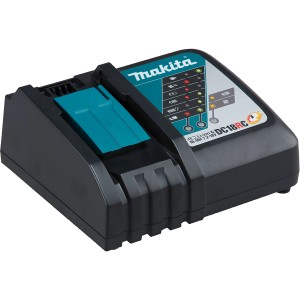 Rýchlonabíjačka Makita DC18RC pre akumulátory elektrického náradia do 18 V s indikátorom nabíjania.