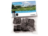 PILECKÝ Príchytka napínacieho drôtu so skrutkou, čierna, 10 ks