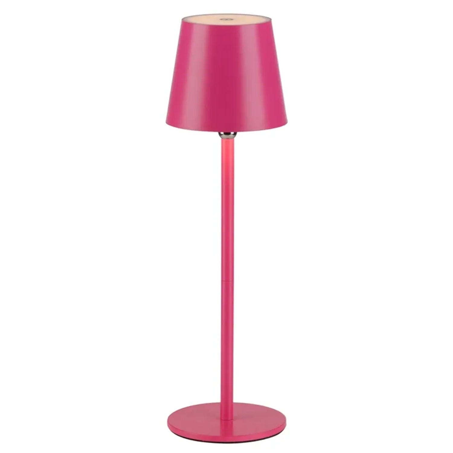 E-shop Just Light Nabíjacia stolná LED lampa Boteria, 2,5W, IP54, ružová, pr. 11 x 37cm