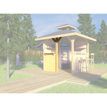 Weka Malá stena s odkladacím pultom (barom) pre altánky 651 veľ. 1