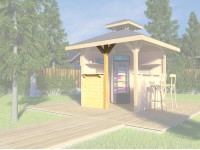 Weka Malá stena s odkladacím pultom (barom) pre altánky 651 veľ. 1