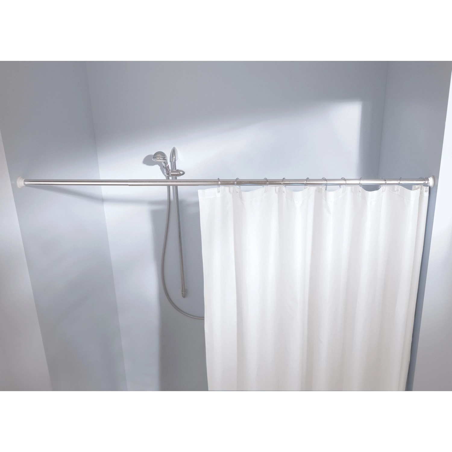 E-shop Kleine Wolke Nastaviteľná sprchová tyč chróm, pr. 21 mm, 125-220 cm