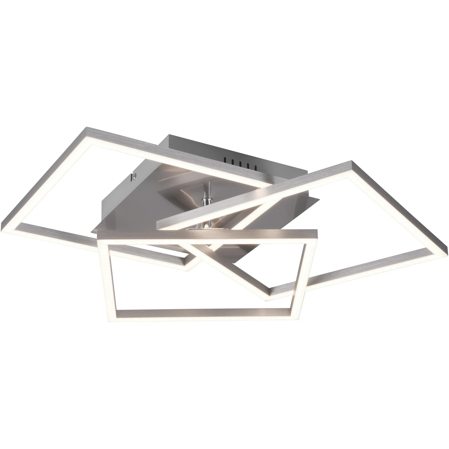 E-shop Trio Stropné LED svietidlo Mobile 28 W, 3 200 lm s reguláciou jasu matný nikel