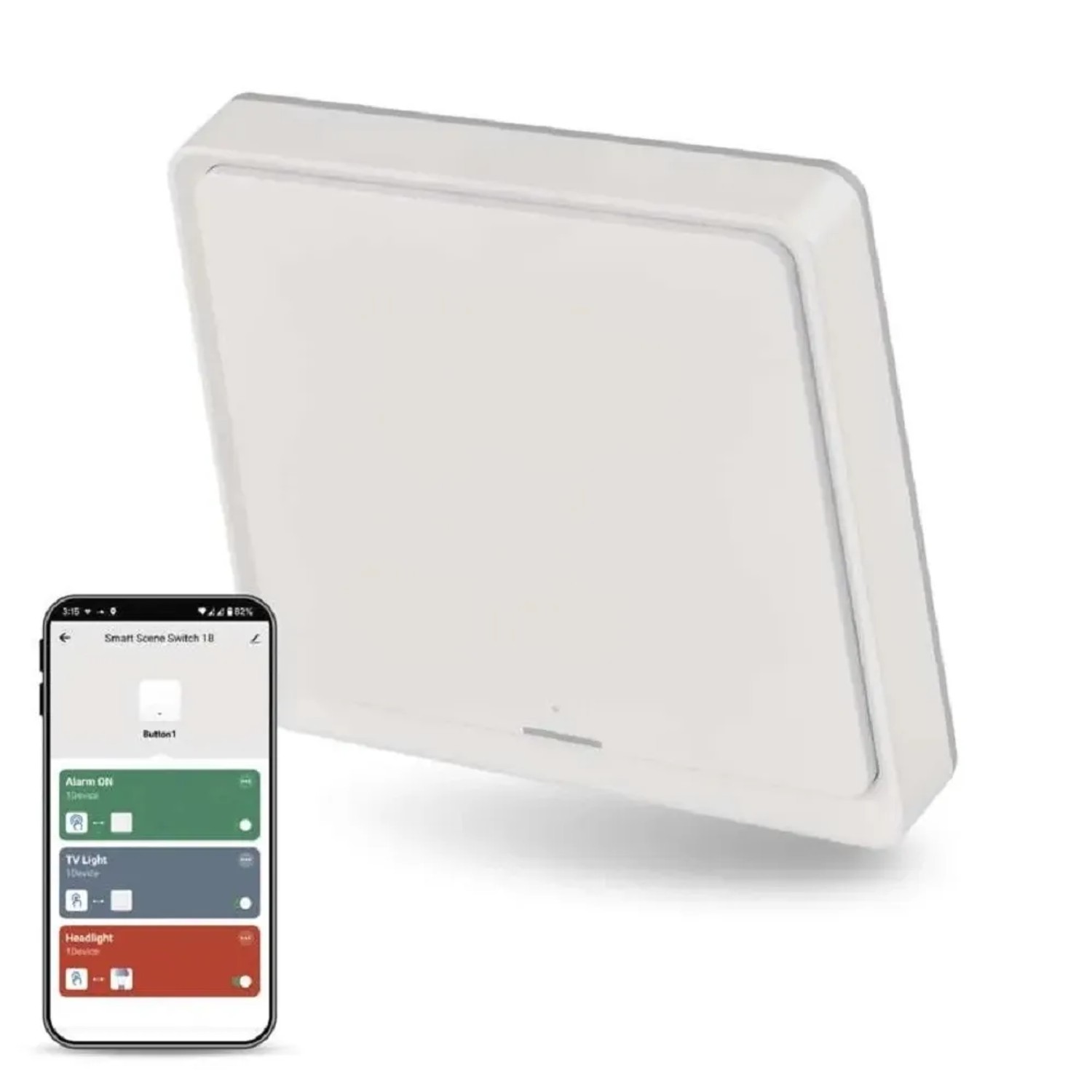 E-shop EMOS GoSmart Prenosný ovládač scén ZigBee 3.0, IP-2001ZW, 1-tlačítkový