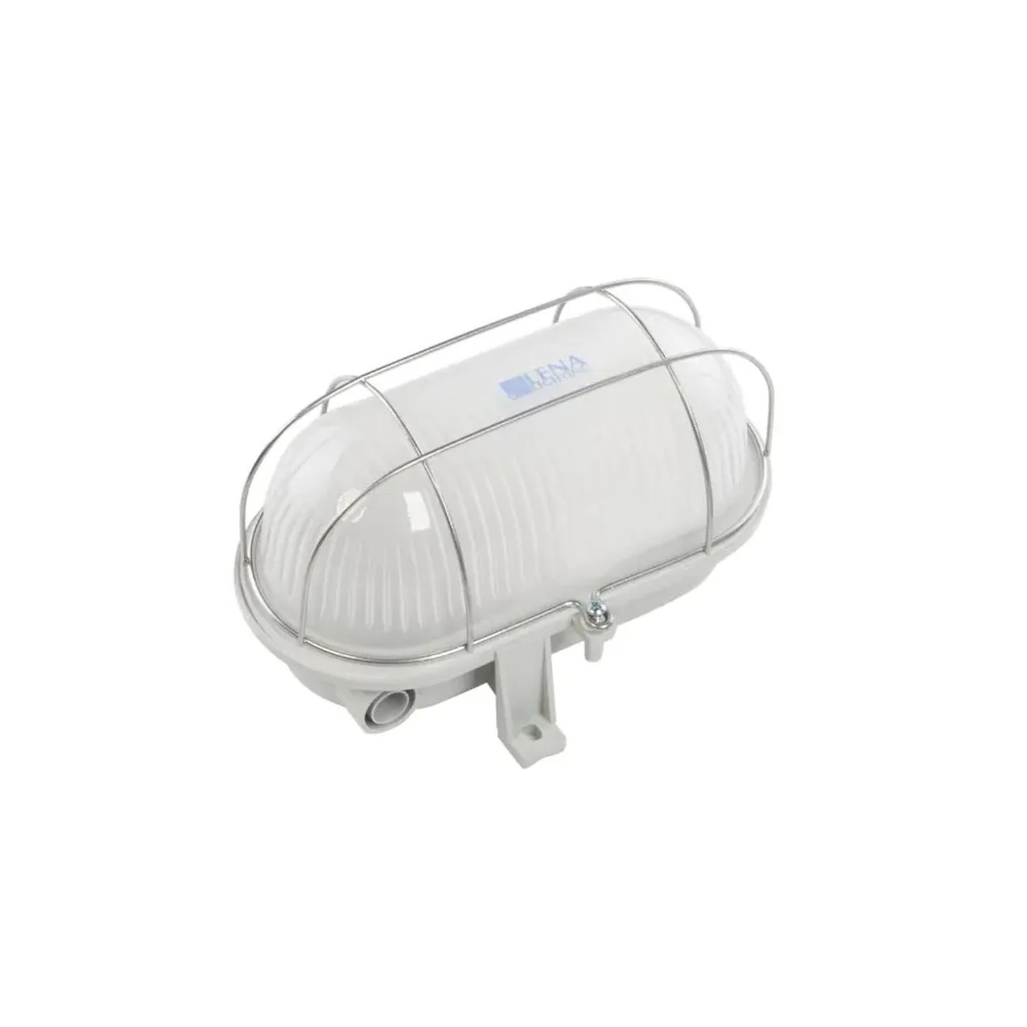E-shop Lena-lighting Stropné/nástenné svietidlo Oval 100, E27, sivé, 195 x 135 x 115 mm