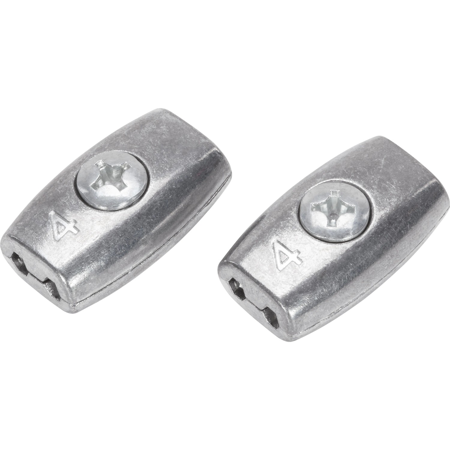 E-shop LUX-TOOLS Lanová svorka oválna nerezová oceľ, 2 ks, pre laná s pr. 4 mm