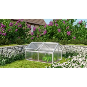 Vitavia Gamma parenisko HKP Alu, 89x124x71 cm, s otváracími oknami v záhrade.