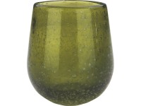 Svietnik na čajové sviečky Dark Wonder bublinky sklo, zelený