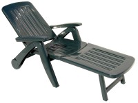 Skladacie lehátko s kolieskami zelené