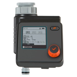 Zavlažovací počítač Gardena Select pre automatické zavlažovanie záhrady.