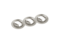 Trio Vstavané svietidlo Jura 3 x GU10, matný nikel pr. 80 mm