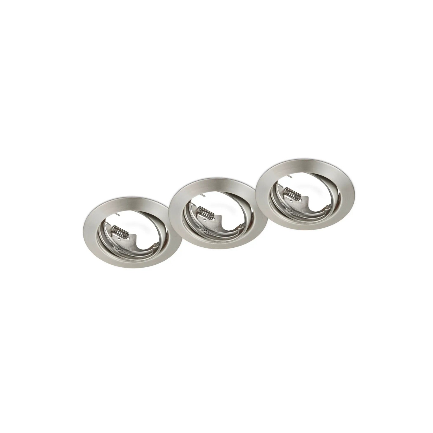 E-shop Trio Vstavané svietidlo Jura 3 x GU10, matný nikel pr. 80 mm