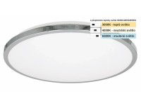Top Light Kúpeľňové stropné LED svietidlo Silver KS CCT 10W IP44 1000lm pr. 29cm