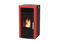 Alfa Plam Sporák peletový COMMO 15 ECO s výmenn., červený, 15 kW, 57x101x52 cm