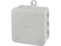 Rozbočovacia krabica na omietku 75 mm x 75 mm sivá IP54