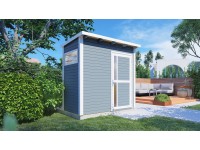 Bertilo Drevený domček na náradie Pentus 1, sivá, 234 x 115 cm