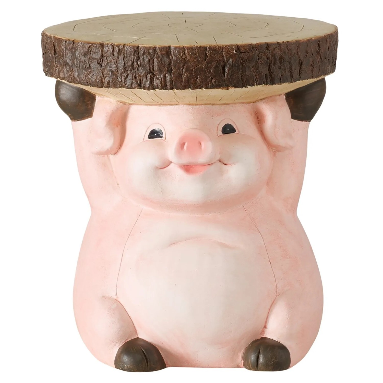 E-shop Boltze Dekoratívny odkladací stolík Piggy ružovo-hnedý 40 x 36 x 36 cm