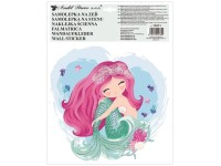 Anjel Přerov Samolepka na stenu farebná Morská panna 30 x 42 cm