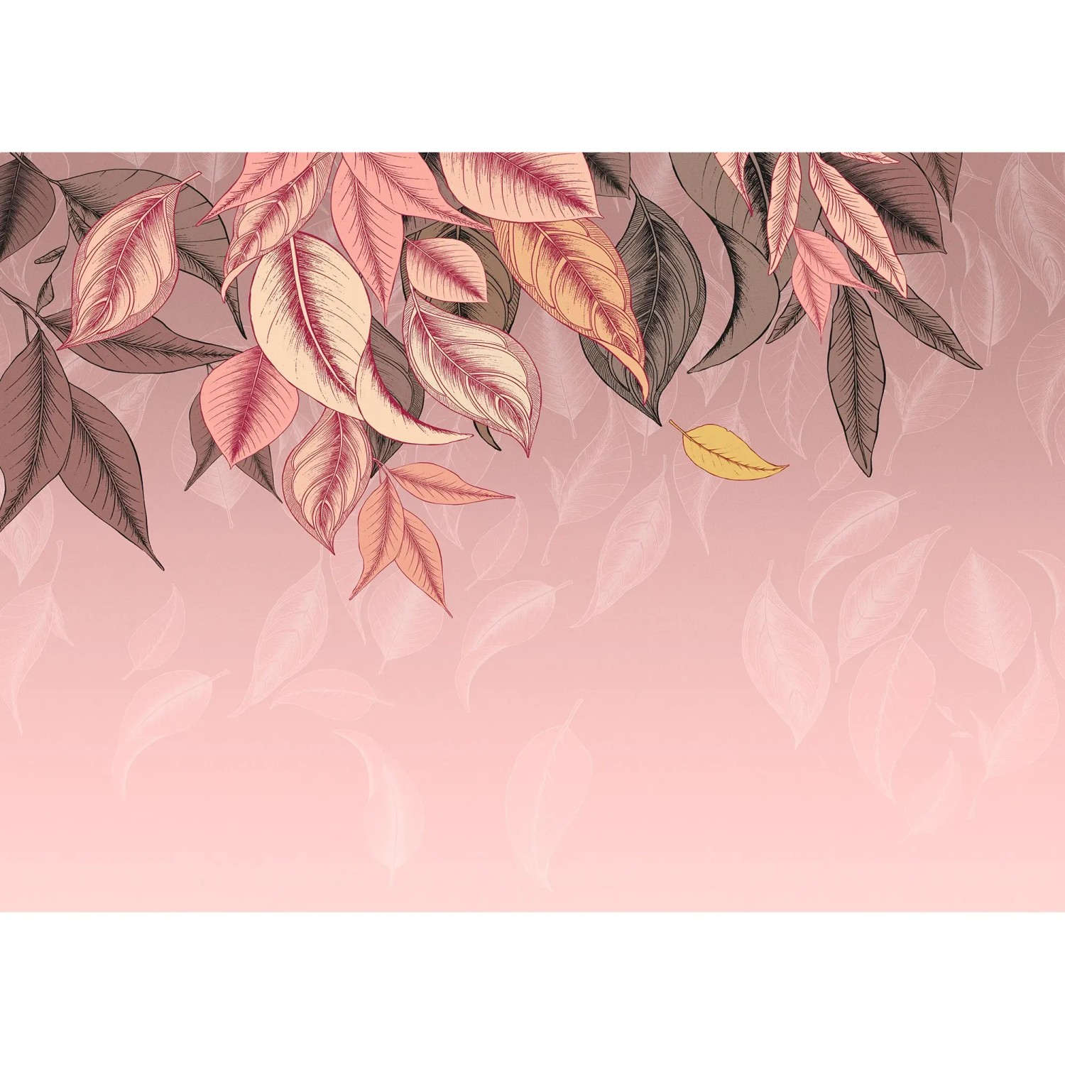 E-shop Komar Vliesová fototapeta Falling Leafs 350 x 250 cm
