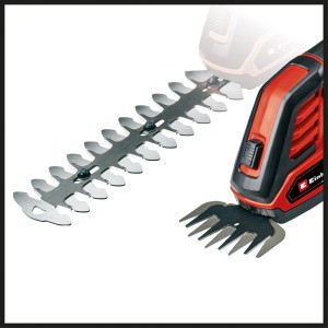Akumulátorové nožnice na trávu a kríky Einhell GE-CG 18/100 Li T Kit s nožom na kríky a trávu.